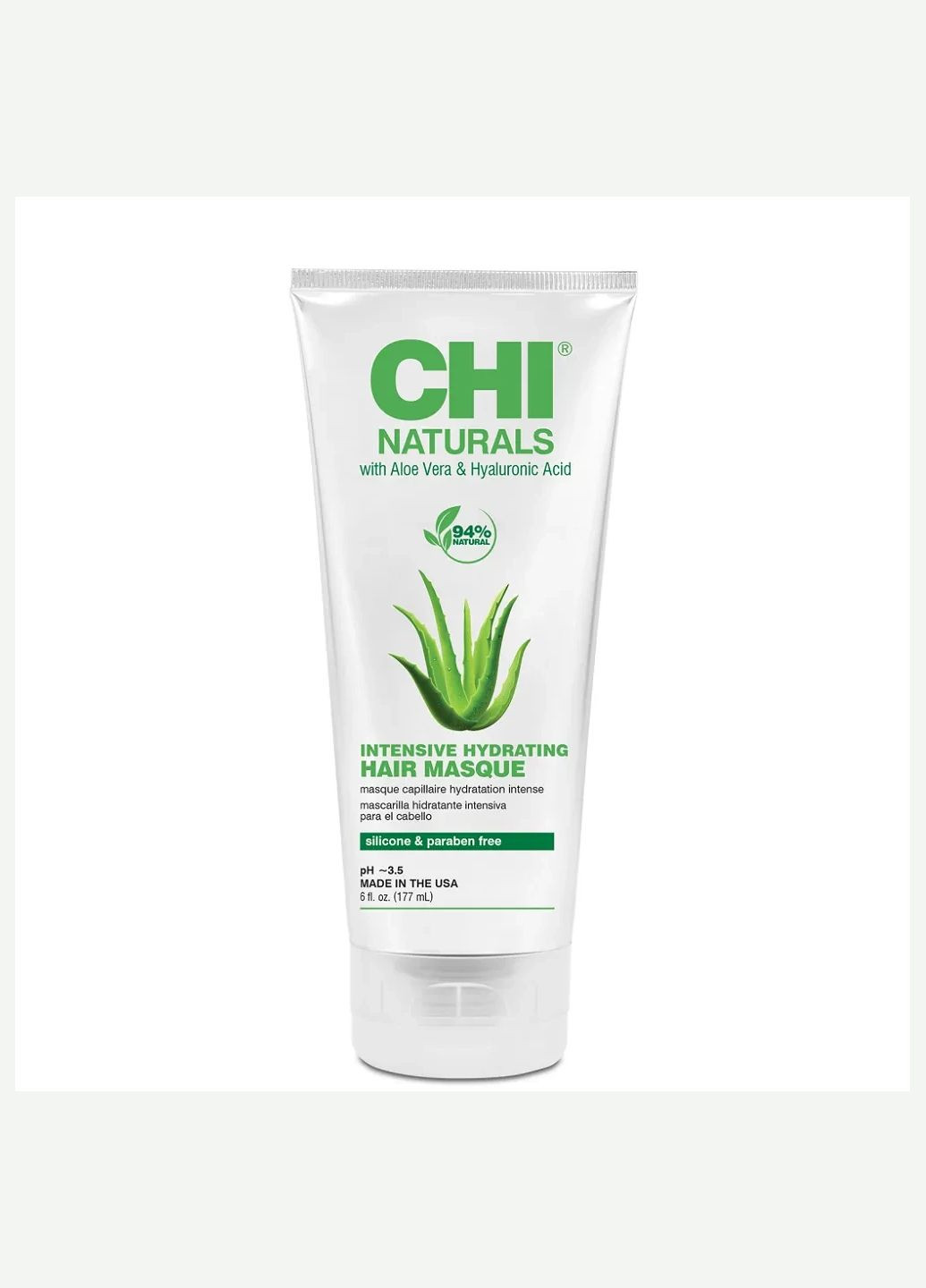 Интенсивно увлажняющая маска для волос Naturals With Aloe Vera Intensive Hydrating Hair Masque 177 мл CHI (339050351)