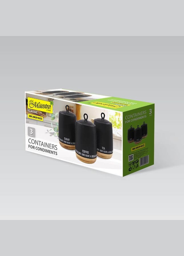 Набор банок для хранения MR-20029-03СS 750 мл 3 предмета Maestro (364764901)