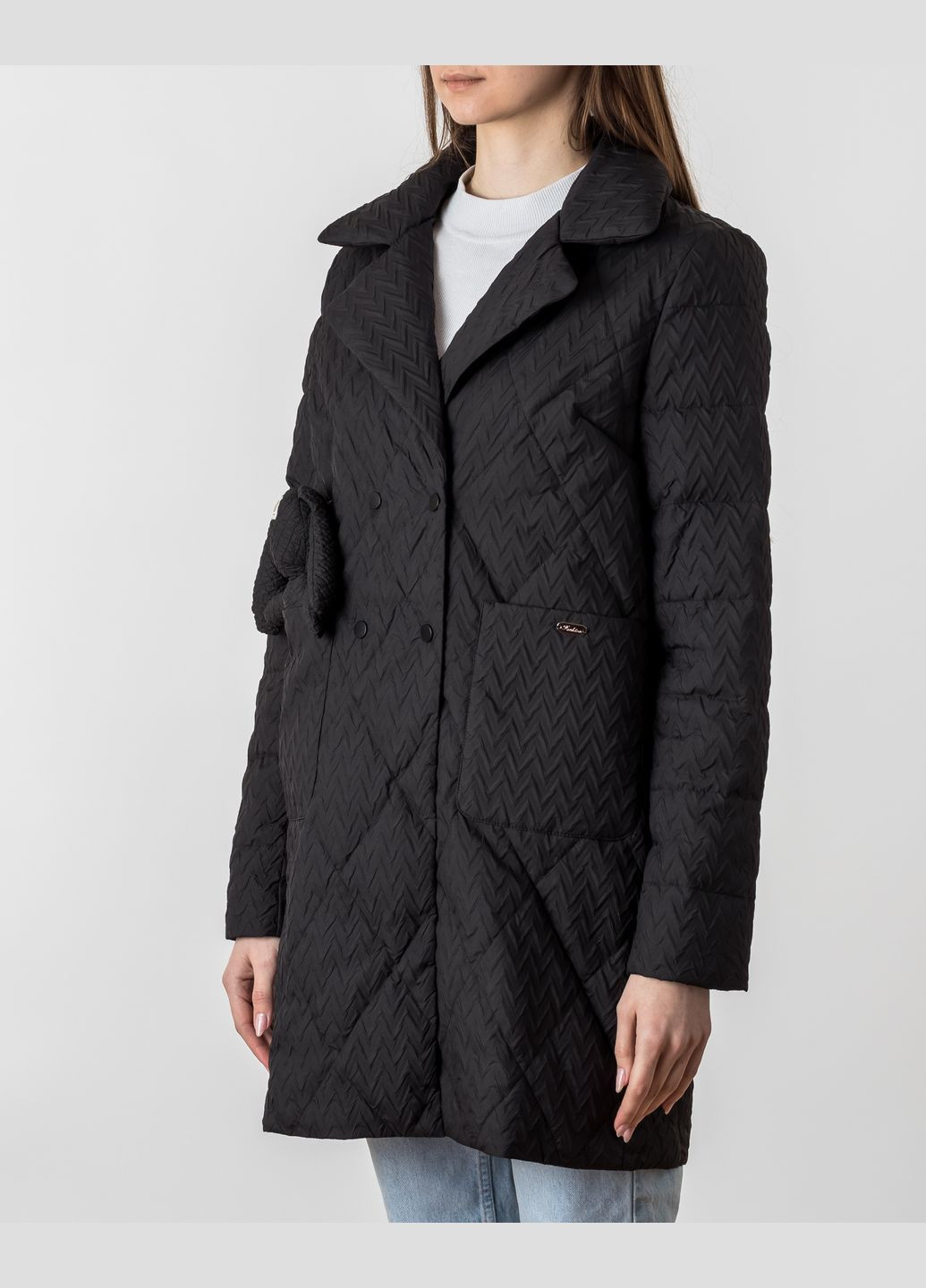 Чорна плащ (к618) CHANEVIA