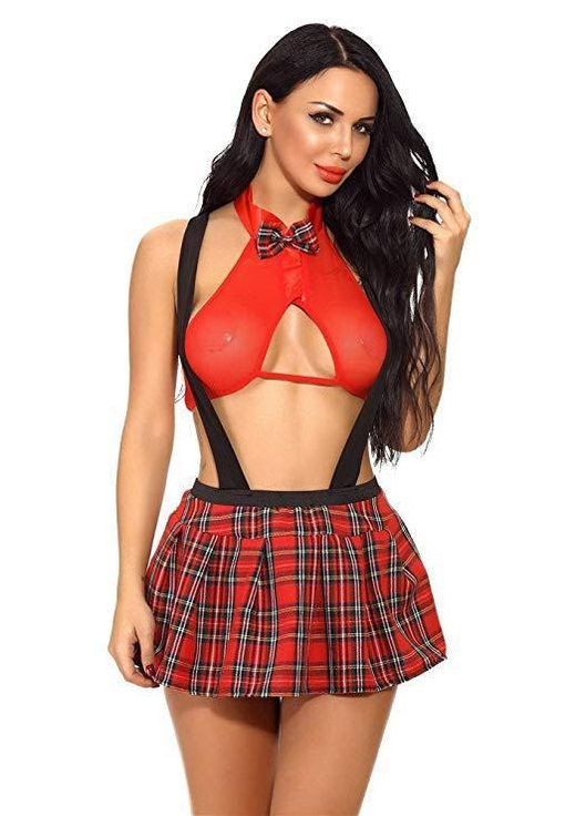 Червоний демісезонний костюм вчителька школярка для рольових ігор комплект білизни No Brand