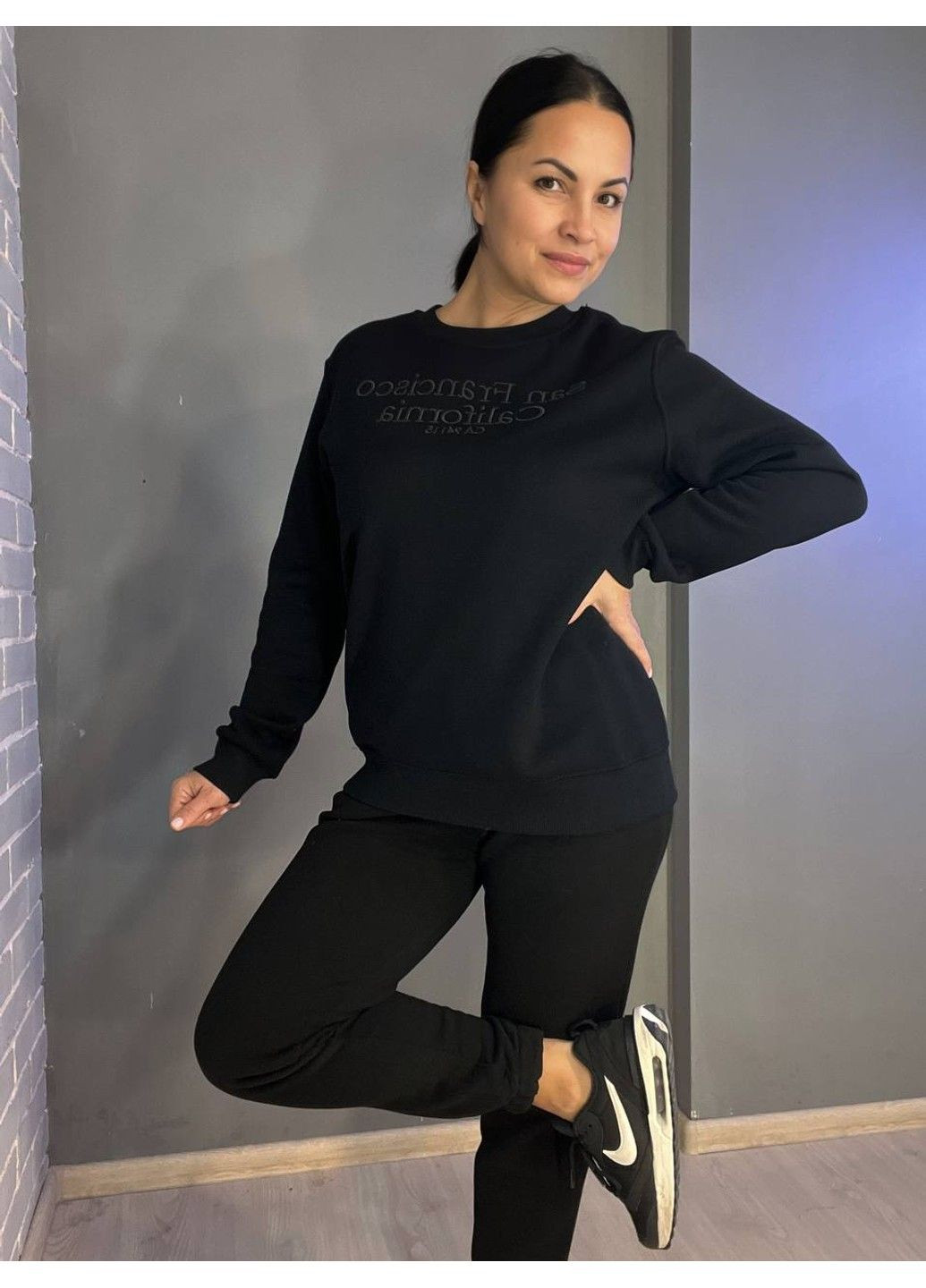 Брюки женские 2925 спортивные джоггеры на резинке утепленные на флисе Enjoy (304062655)