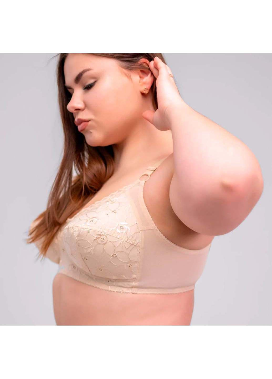 Бежевый бюстгальтер Elita без косточек хлопок, полиамид, эластан