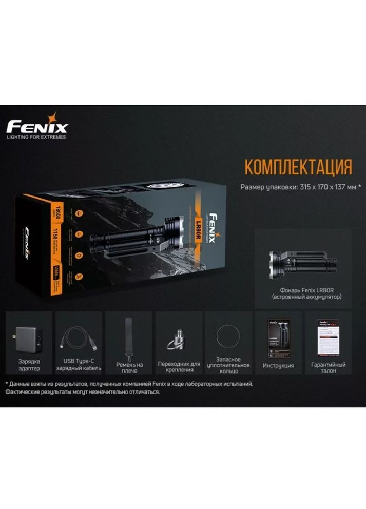 Ліхтар LR80R Luminus SST70 18000 лм Fenix (316468951)