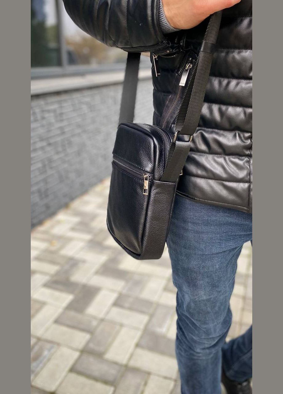 Чоловіча сумка через плече шкіряна барсетка месенджер Casual sk2 No Brand (323079567)