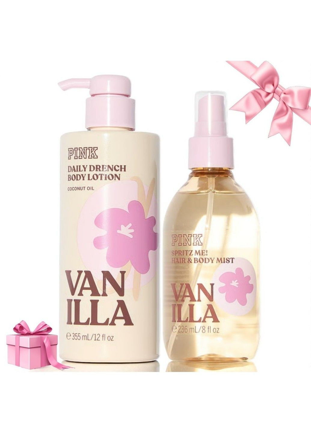Набор & Pink VANILLA Hair & Body Mist + Lotion Victoria's Secret (355267275)
