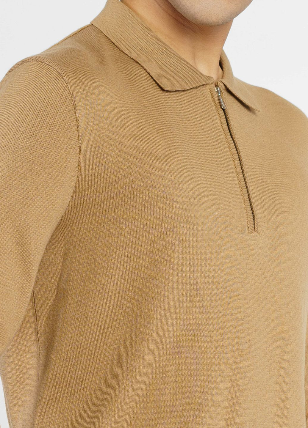 Поло чоловіче бежеве Arber Polo Zipper N-AVT-119 (316138512)