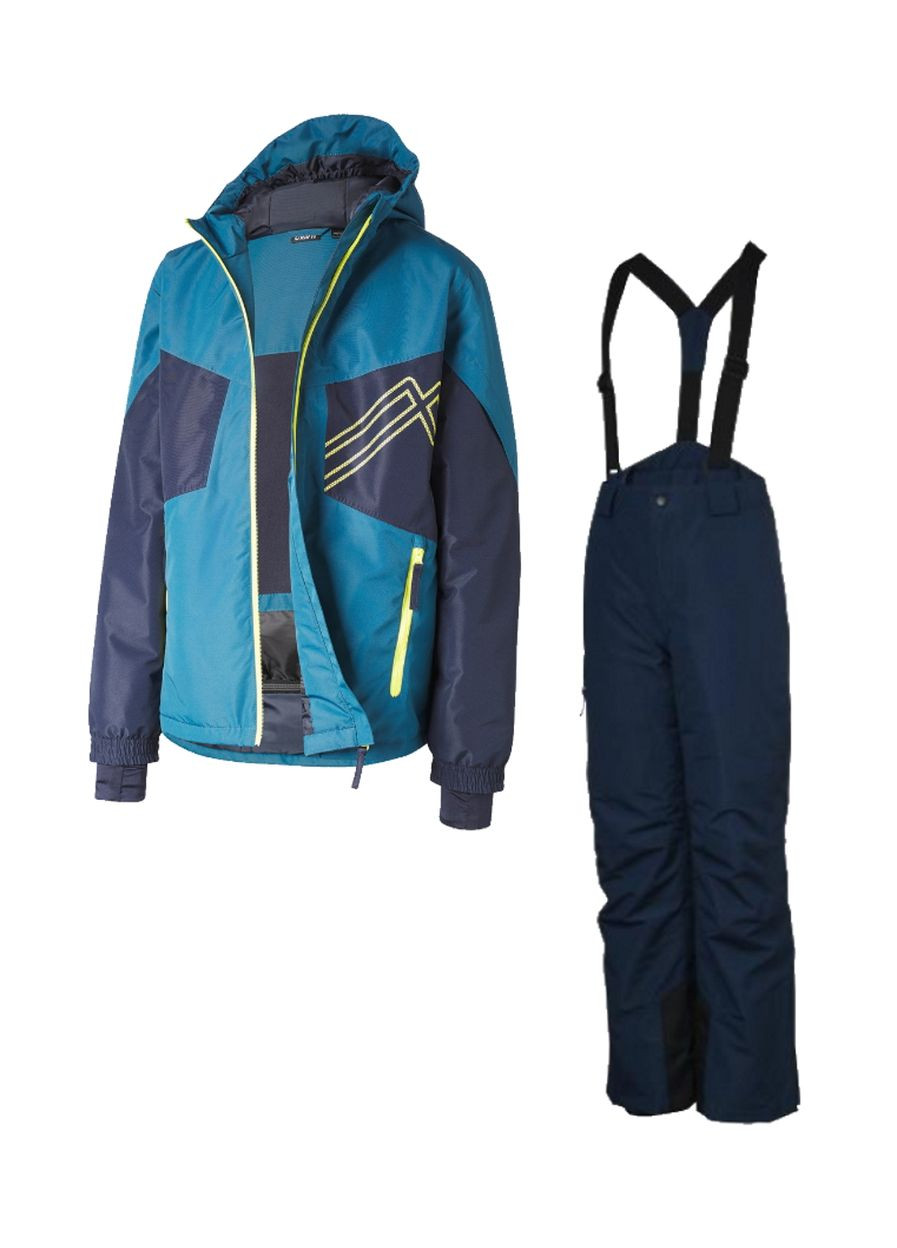 Темно-синій зимній гірськолижний костюм мембранний куртка і напівкомбінезон для хлопчика thermolite® ecomade 427309-457500 темно-синій Crivit