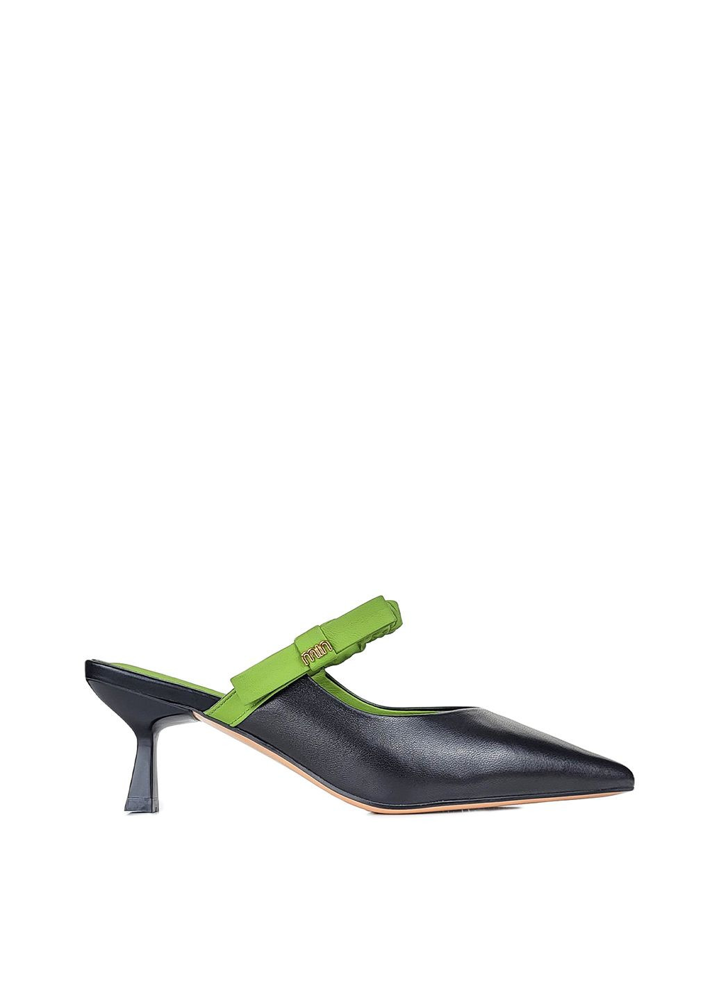 Шкіряні жіночі босоніжки з закритим носком чорно-зелені,,H3A1389-1чз, 38 Berkonty (295902008)