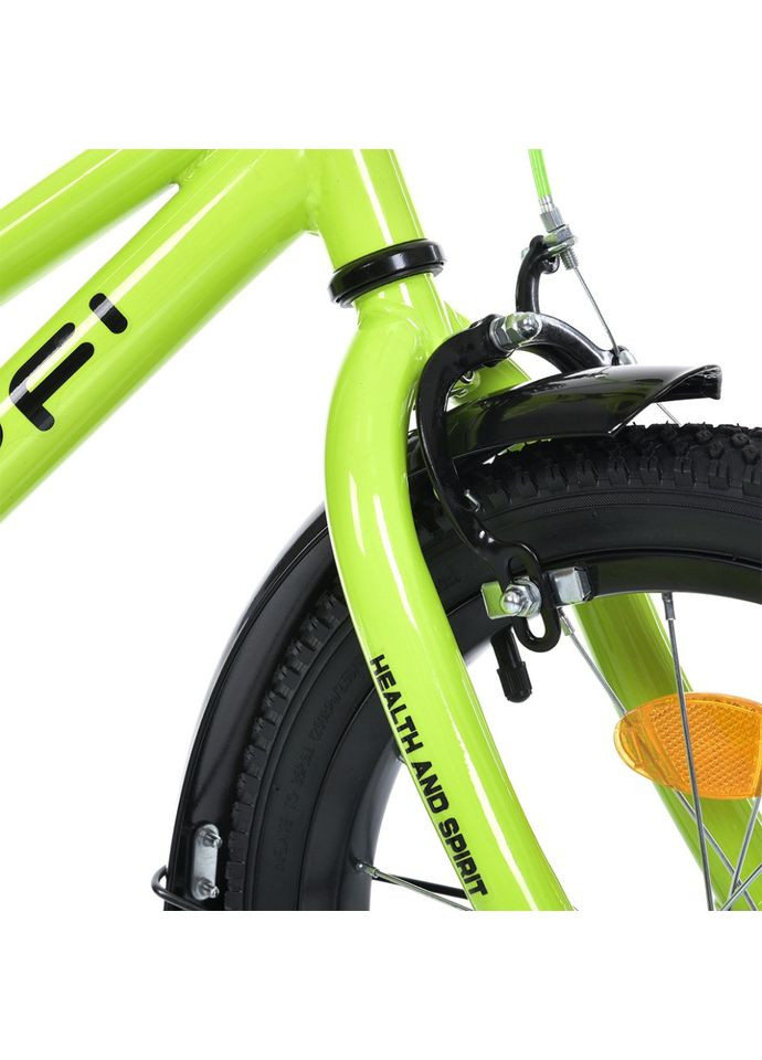 Детский велосипед 18 дюймов MB для мальчиков и девочек с дополнительными колесами и тормозами PROF1 (368756832)