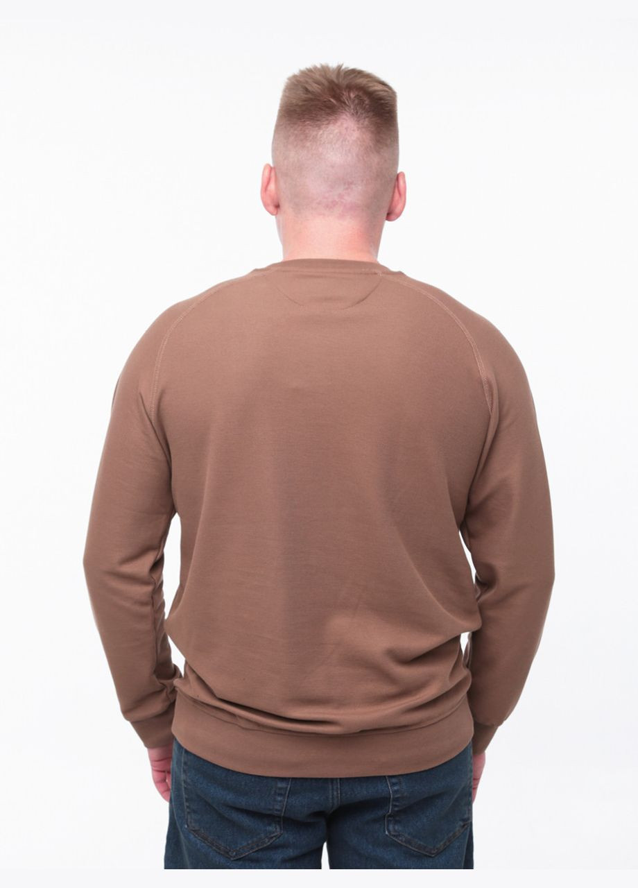 Коричневый свитшот мужской коричневый тонкий однотонный JEANSclub однотонный (306816606)