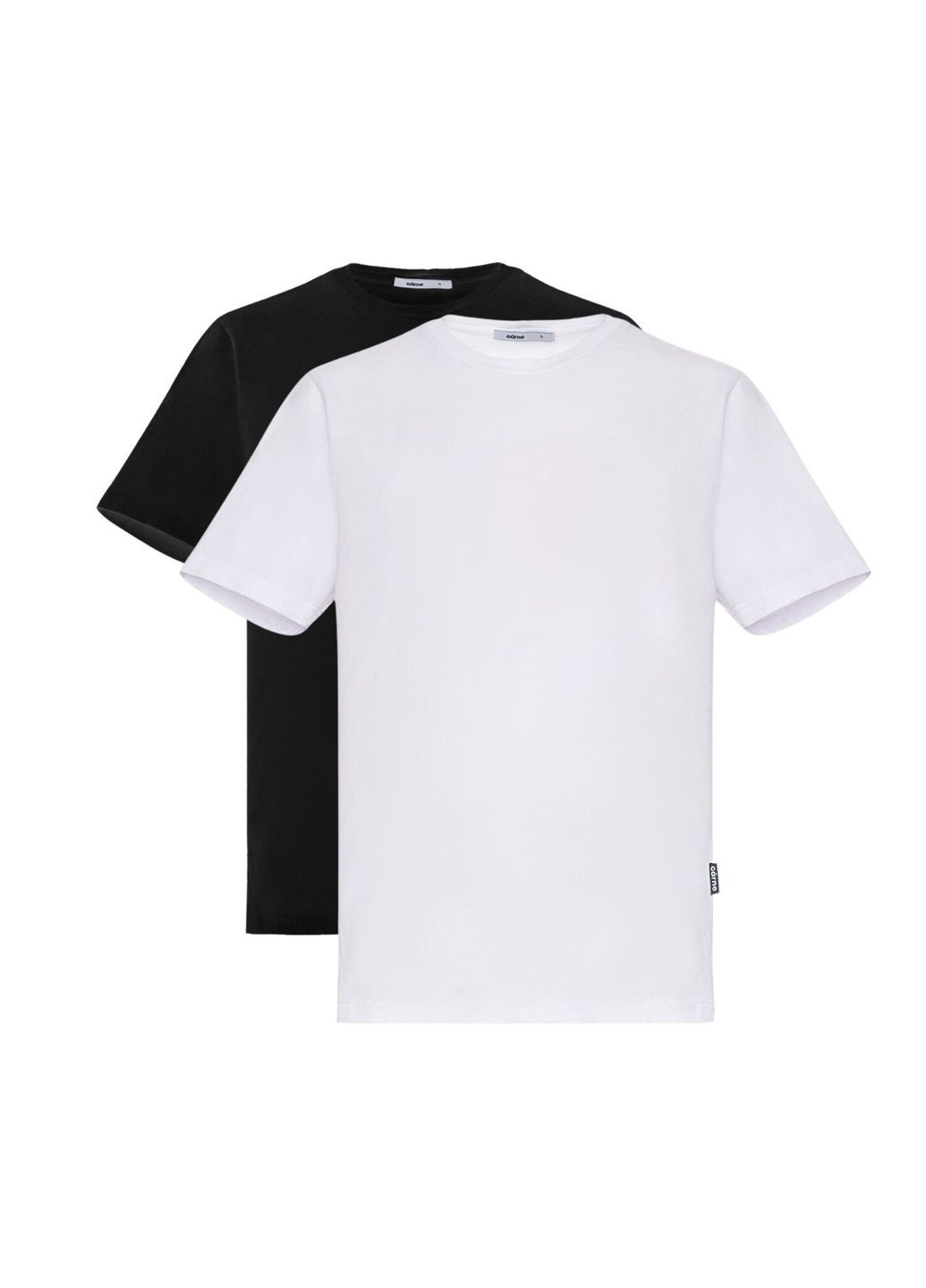 Комбінований демісезонний комплект 2-х футболок luxury-w чорного та білого кольорів Garne