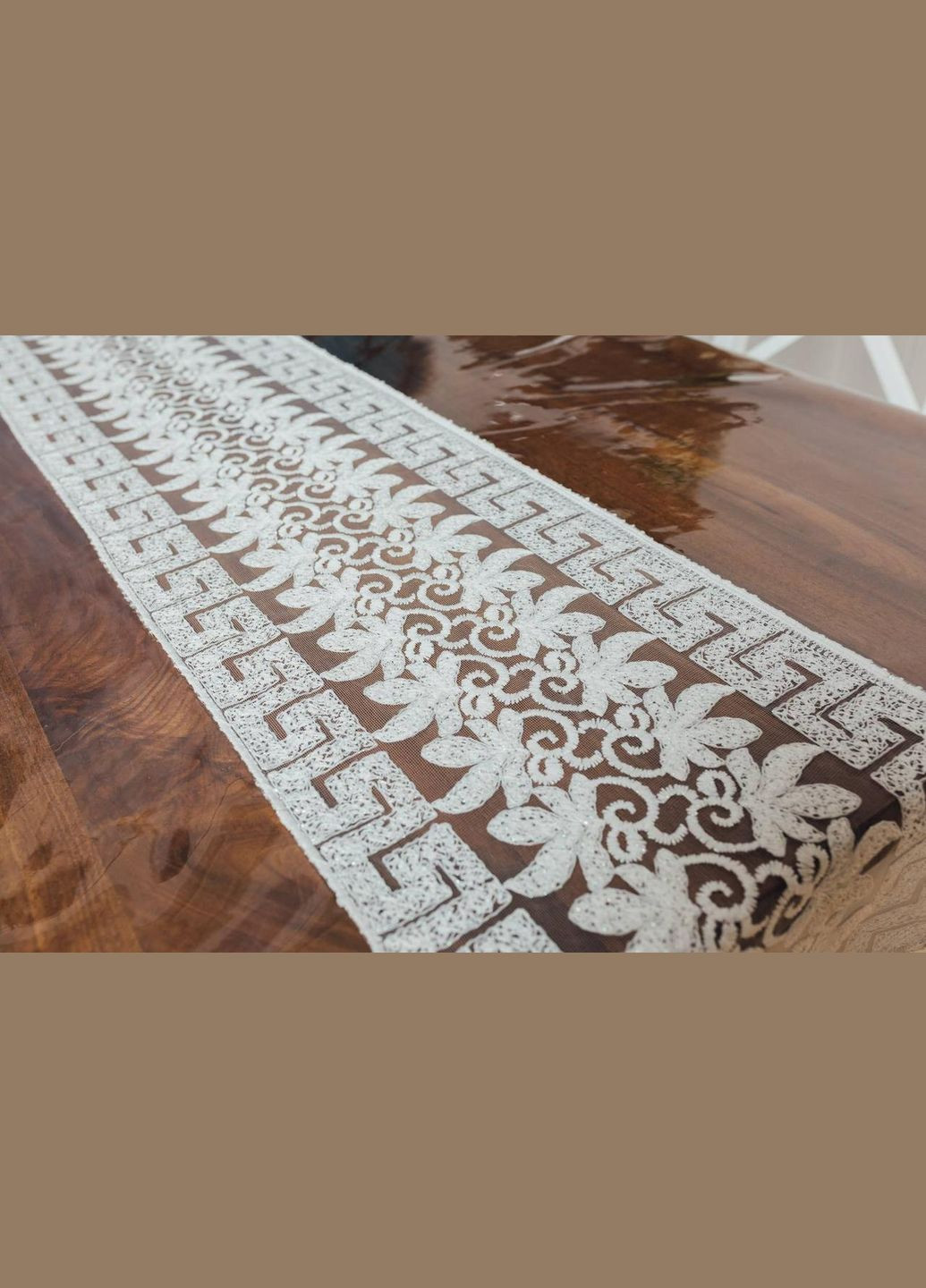 Силиконовая Скатерть Молочный Версаче Кружево 80*80см Royal House (315144279)