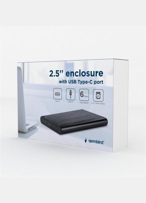 Внешний карман SATA HDD 2.5", USB 3.1, алюминий, Black (EE2-U3S-6) Gembird (336959671)