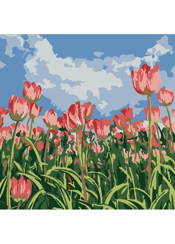 Картина за номерами Поле тюльпанів см малювання для творчості і релаксації Strateg (369757731)
