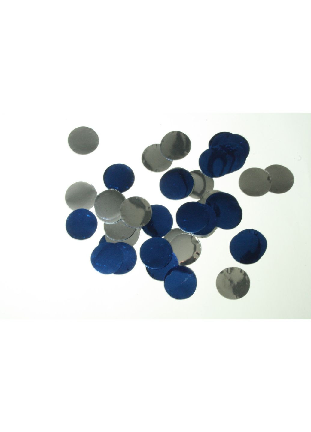 Кружочки серебристо-синие фольгированные No Brand (368969792)