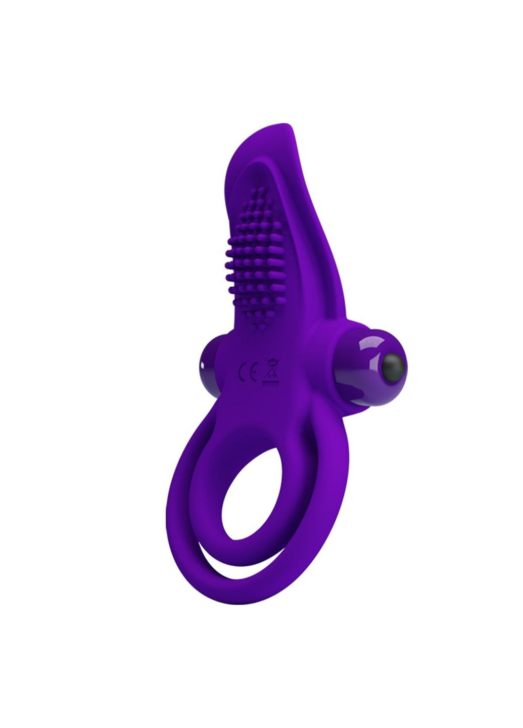 Кольцо с вибропулей и массажером клитора ПОМОЩНИК (фиолетовое) No Brand (284236134)