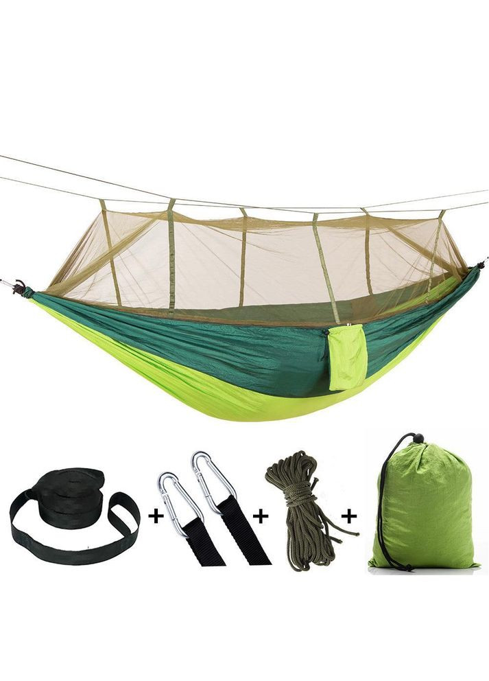 Гамак туристичний з москітною сіткою двомісний підвісний iCamp 260x140 см (R051059) No Brand (349844723)