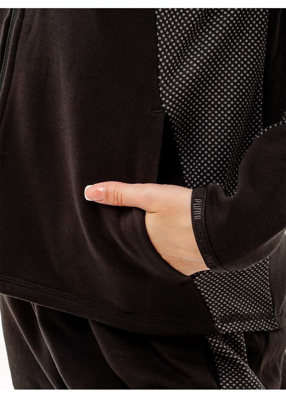 Жіноча Кофта EVOSTRIPE Full-Zip Hoodie Чорний Puma (367597975)