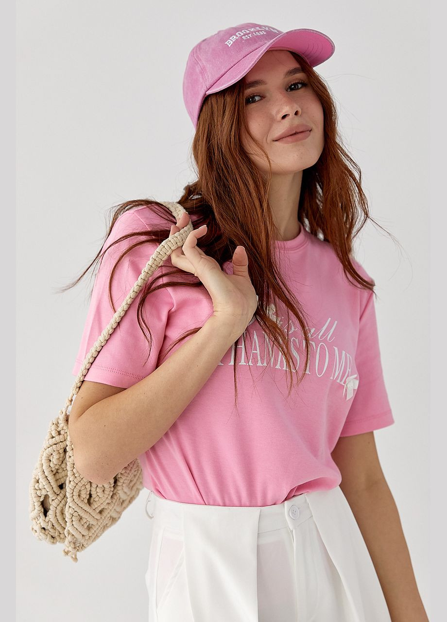 Футболка з написом та бантами Lurex - (333339877)