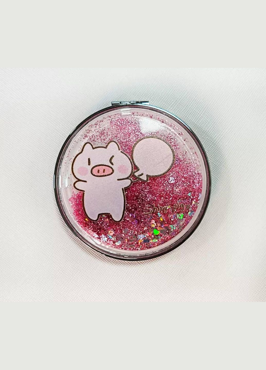 Розкладне люстерко рожеве Свинка No Brand (333163600)