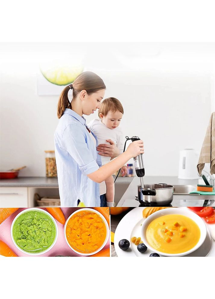 Блендер занурювальний 4в1 RB 6211, 1200Вт / Блендер з чашею і насадками / Блендер подрібнювач Rainberg (367059526)