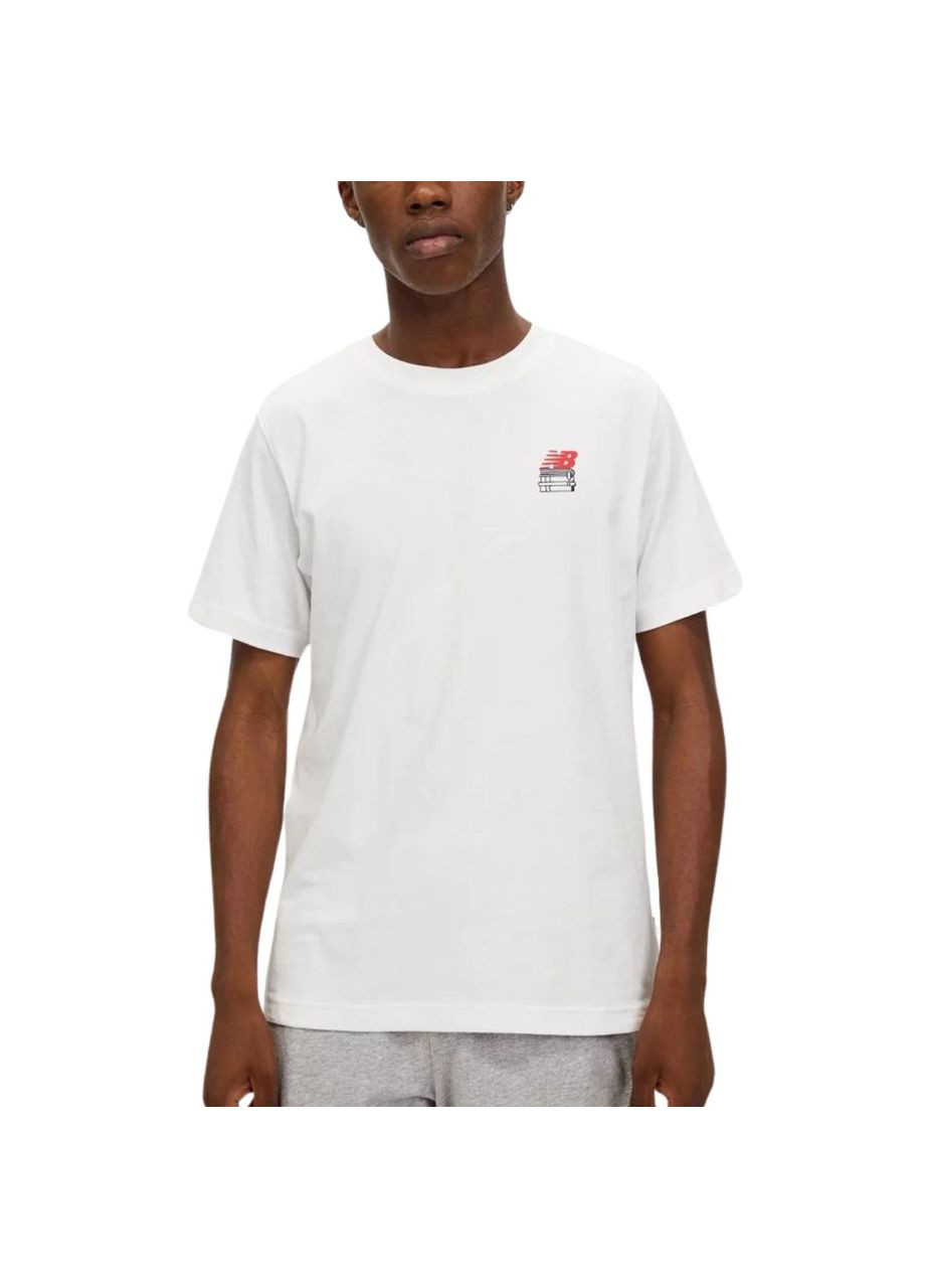 Белая футболка мужская ogo graphics mt41586wt New Balance