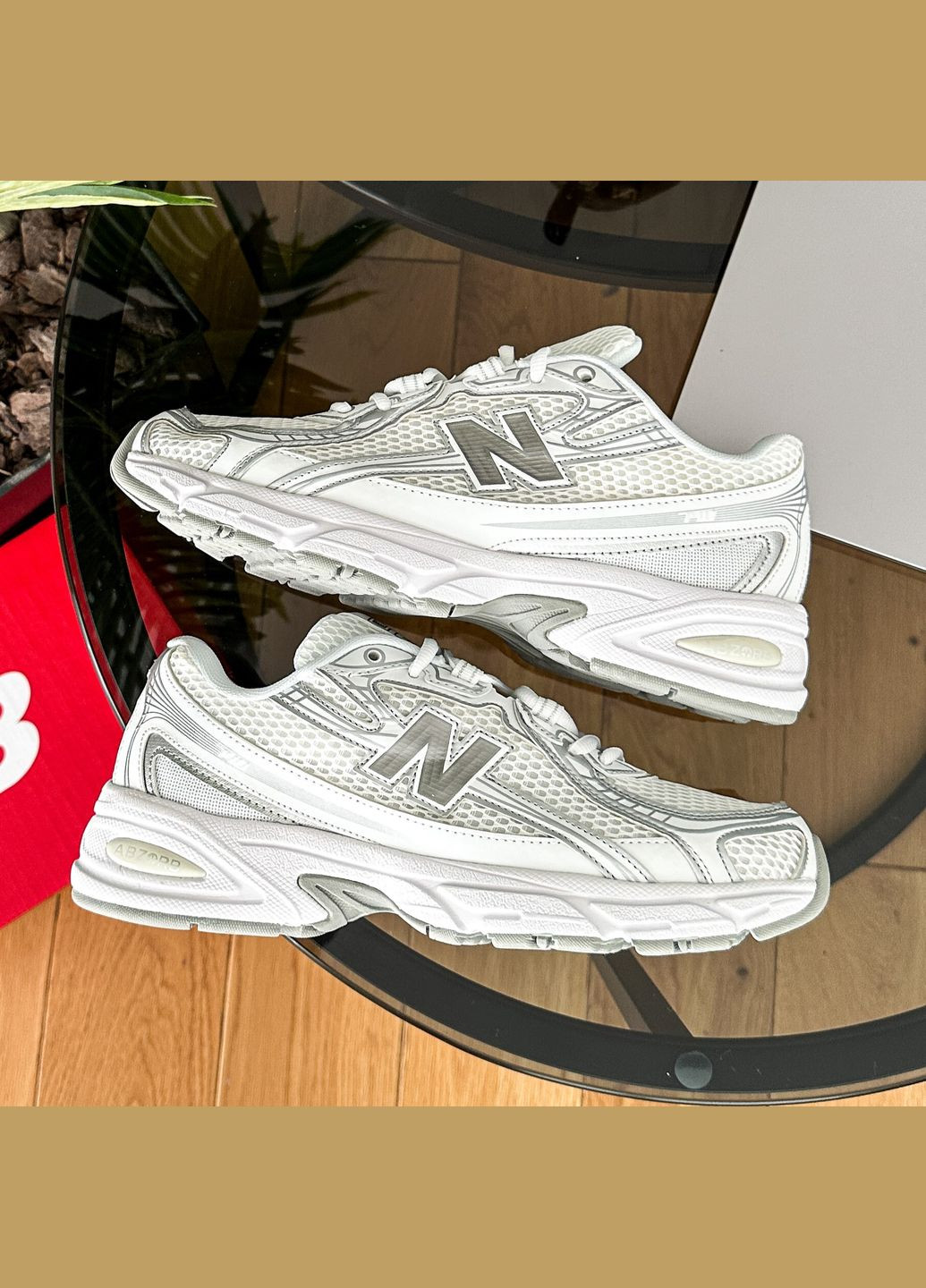 Белые демисезонные кроссовки мужские и женские new balance 740v2 white grey | нью беланс 740 белые No Brand