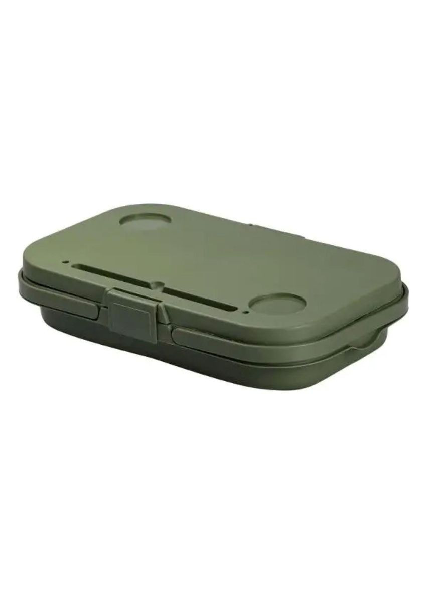 Складний кошик для пікніка з кришкою-столиком 44.8х26х14 см Зелений SJ-0120GR LUGI (366964628)