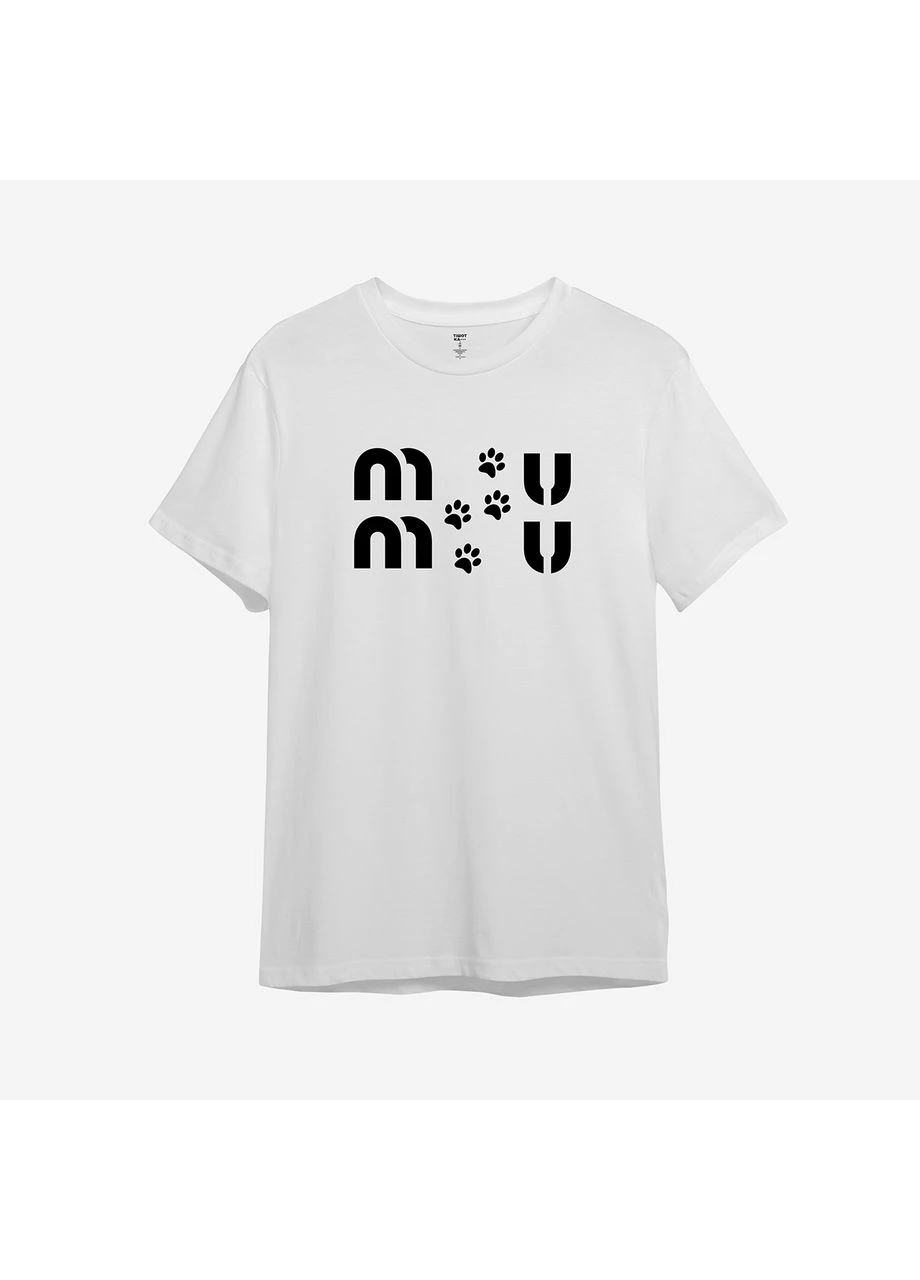 Футболка з принтом "Miau Miau". З гумором про Miu Miu (10346274622) ТiШОТКА - (364688355)