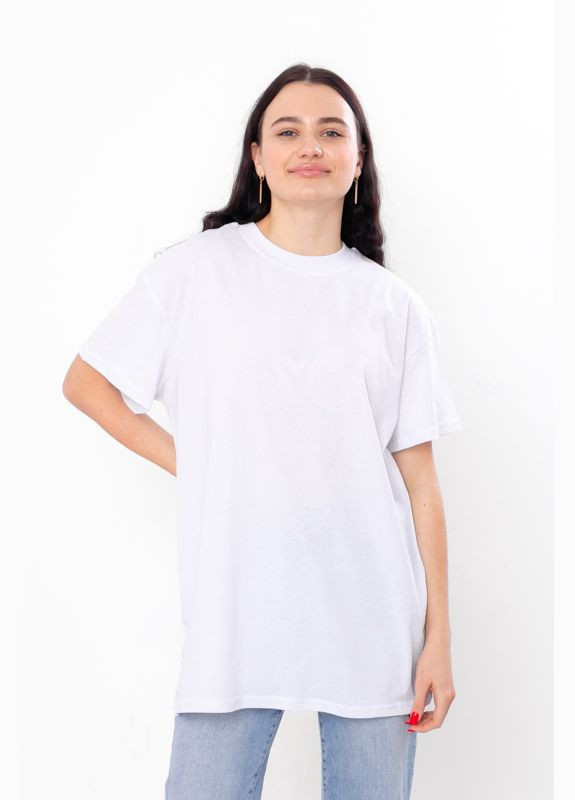 Белая летняя футболка женская с коротким рукавом Носи своє