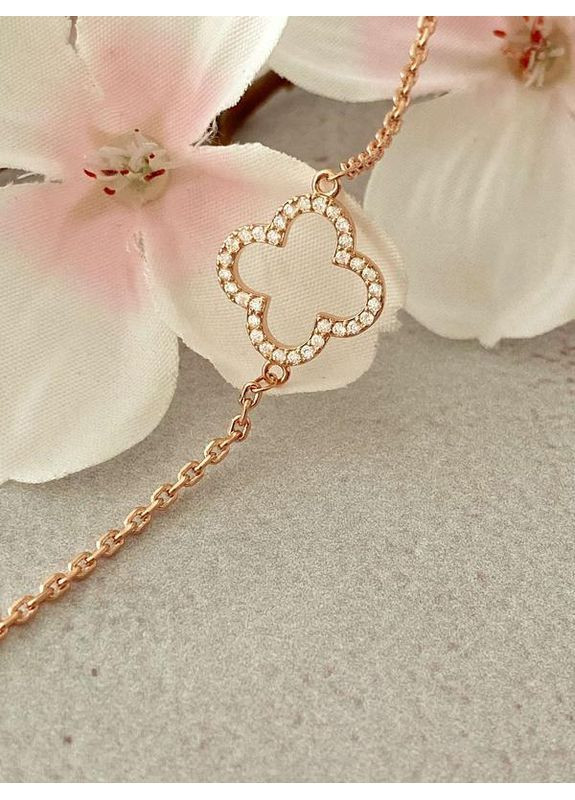 Позолочений Ланцюжок (Кольє) "Конюшина" 40см-45см + Браслет 17.5см-22.5см. Позолота No Brand (364502947)