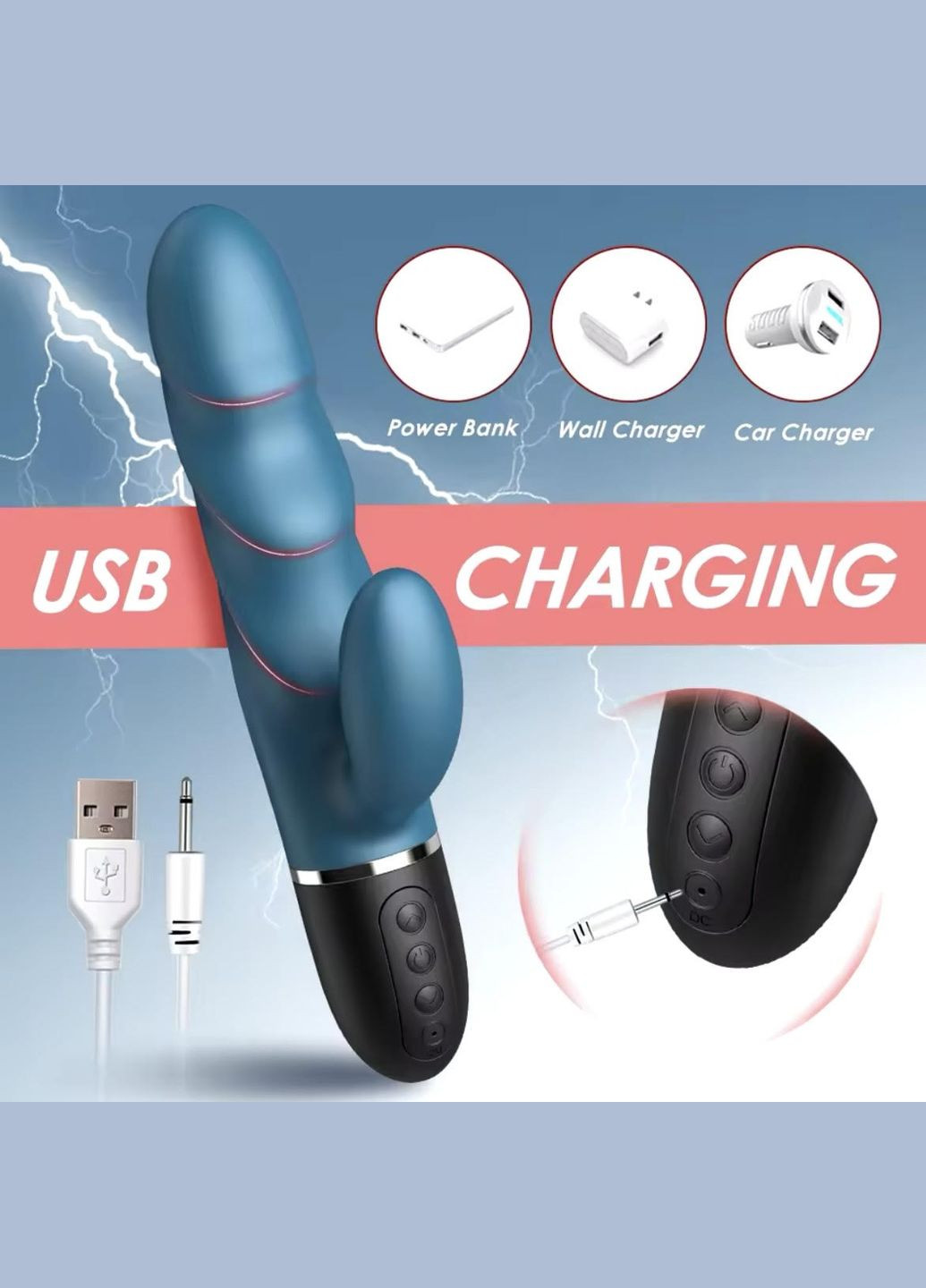 Большой фаллоимитатор 24 см, мощный вибратор, вагинальный массажер для точки G No Brand (307908961)