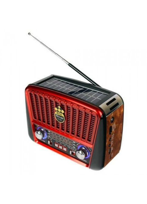 Радиоприёмник Golon RX-456S + Bluetooth и солнечной панелью Красный No Brand (323486432)