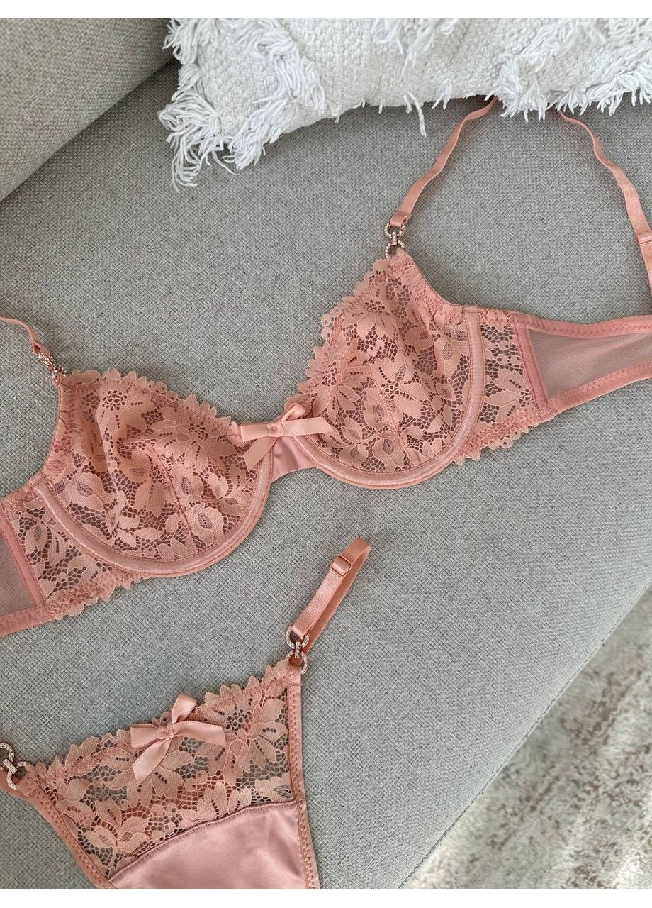 Бежевый балконет комплект женского белья | нежная искушение, бежевый Vital-Textile с косточками полиэстер, эластан