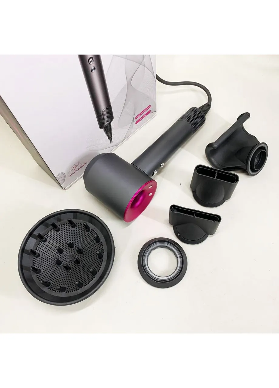 Фен Super Hair Dryer з 5 насадками для швидкого сушіння та укладання волосся No Brand (385318070)
