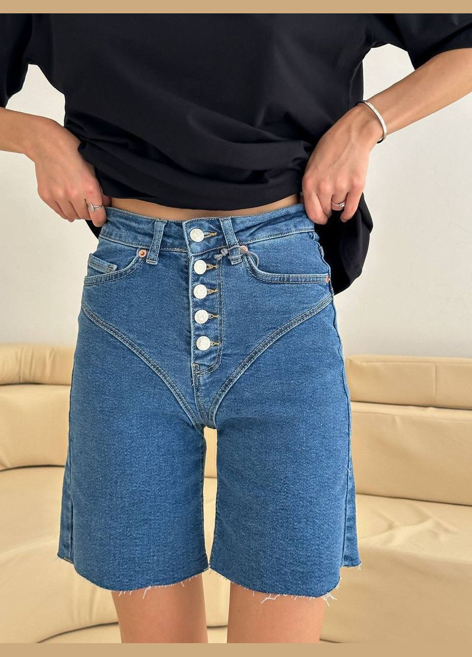 Женские джинсовые шорты цвет синий р.30 452680 New Trend (285711342)