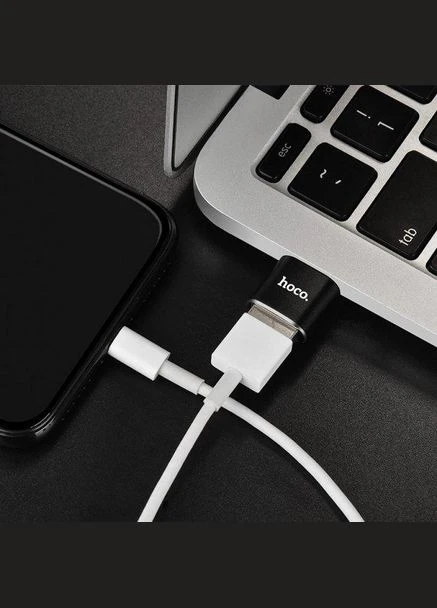 Перехідник для синхронізації даних OTG Type-C на USB UA5 Black Hoco (368698053)