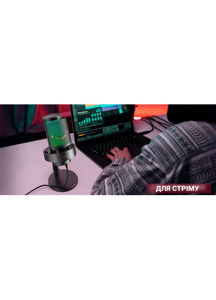 Микрофон Ampligame A8W RGB White Fifine (306528227)