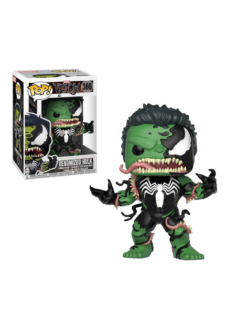 Фігурка Веном Веномізований Халк Marvel Venomized Hulk Марвел 10 см 366 Funko Pop (360964471)