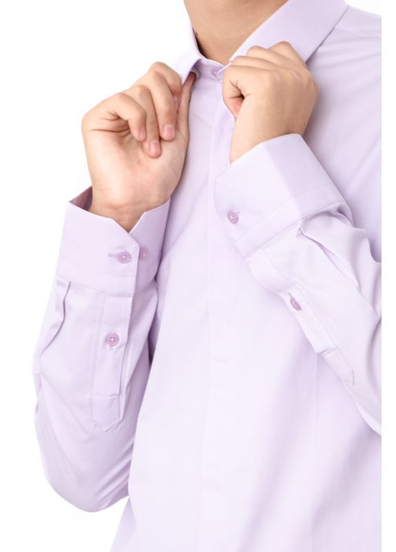 Лавандовая повседневный рубашка однотонная Носи своє