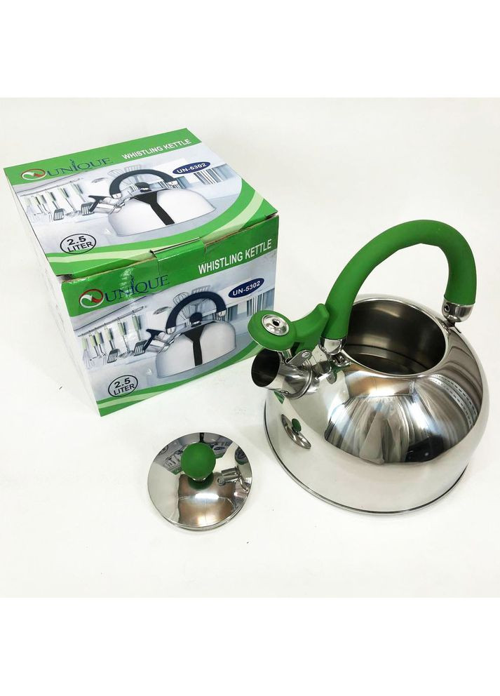 Чайник для газ плиты UN-5302 2.5 л, Практичный чайник для газовой плиты, Кухонный MR-593 чайник газовый Unique (352770297)