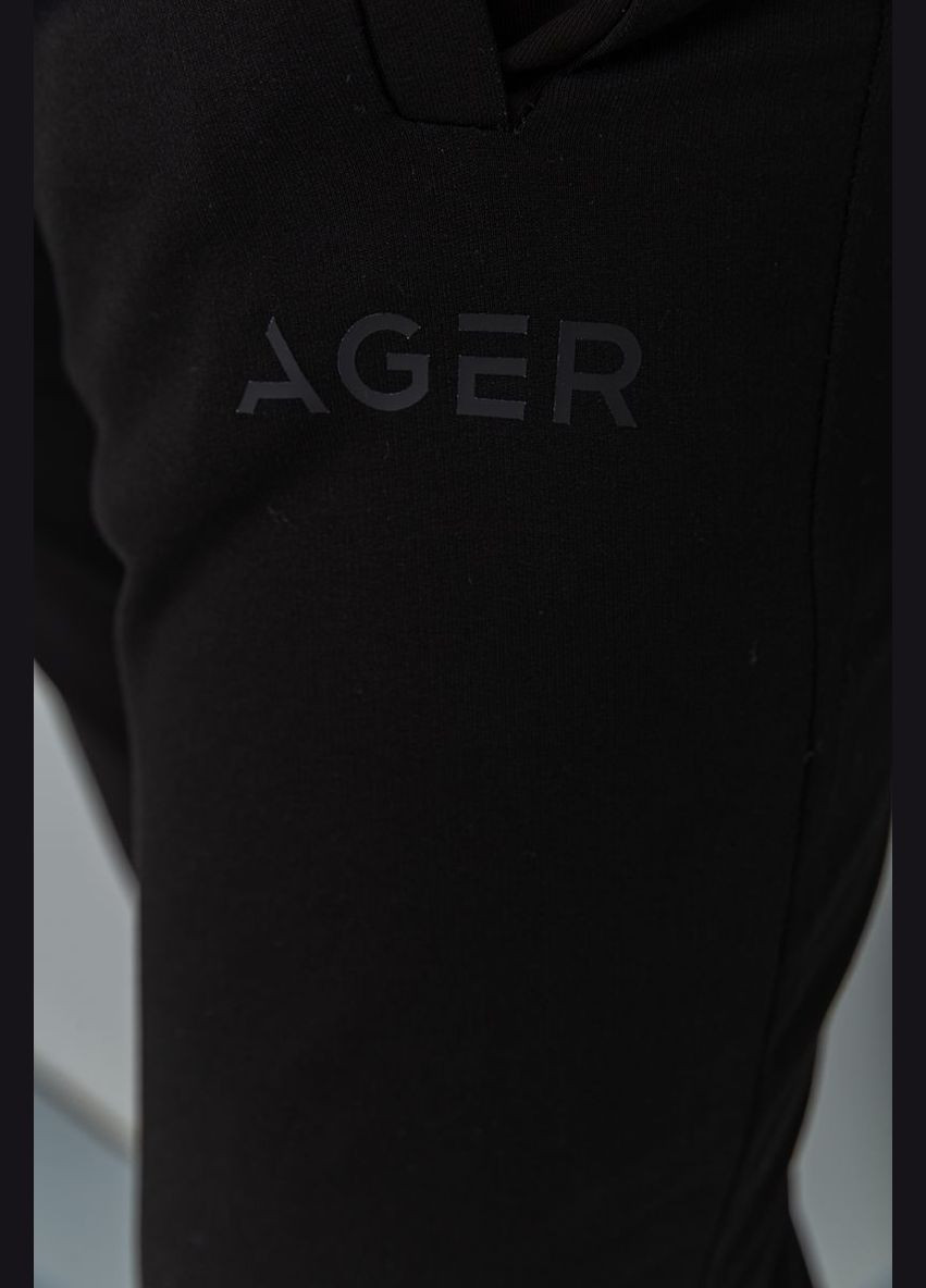 Спорт штани чоловічі двонитка, колір чорний, Ager (266814733)