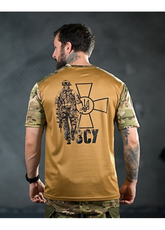 Тактична чоловіча футболка ЗСУ койот No Brand (349508206)