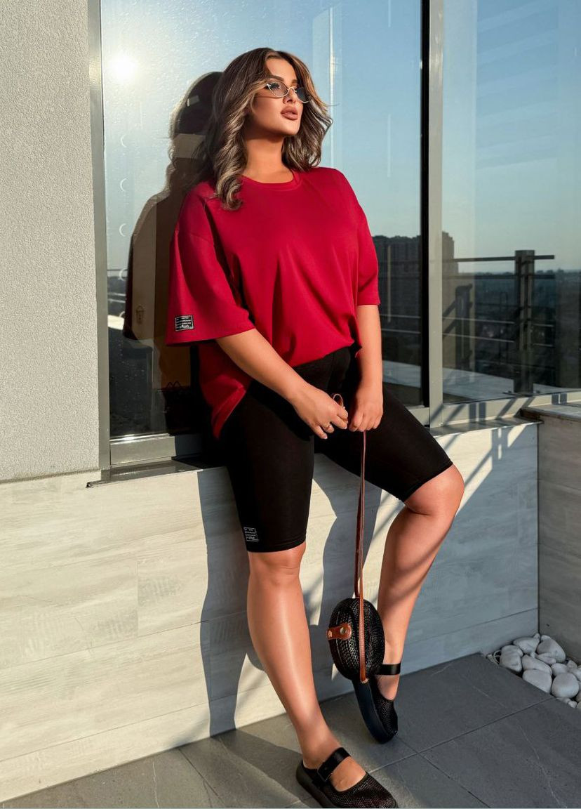 Жіноча однотонна футболка оверсайз Selim-tekstil - (340459786)