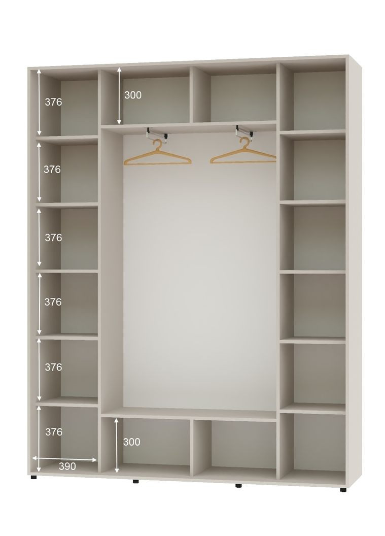 Шафа-купе тридверна 200*45*250 Кашемір 3 двері ДСП ШК-05 Алекса (360431801)