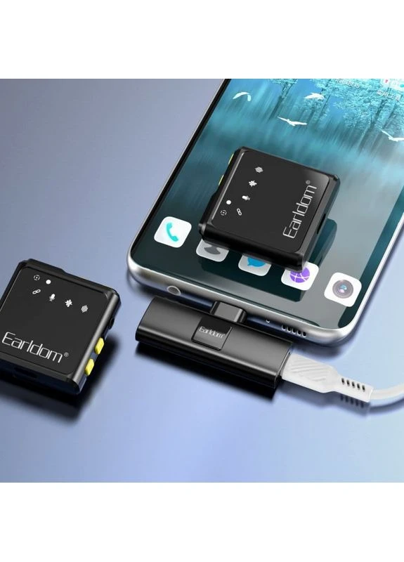 Беспроводной микрофон для телефона Lightning ET-MC9L для записи звука влогерам музыкантам журналистам Earldom (375039884)