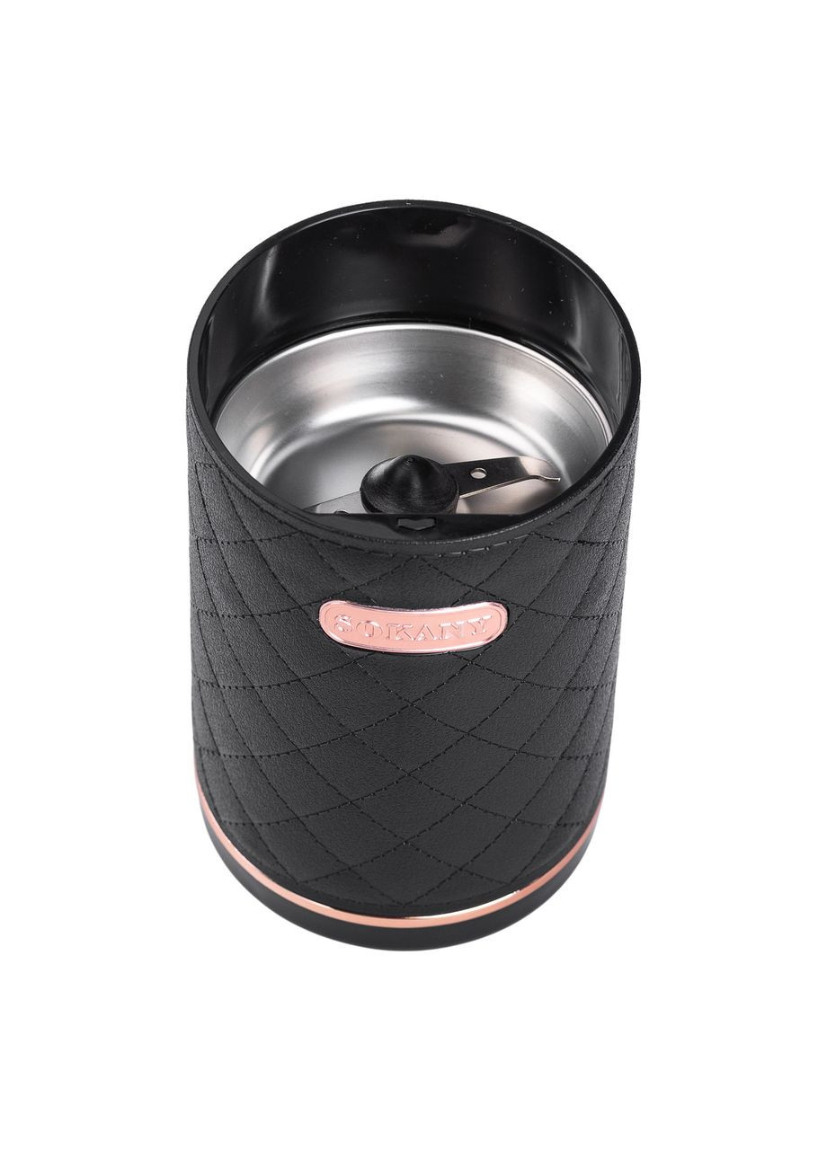 Кавомолка мультимолка електрична 150 Вт 50 г автоматична для дрібного помолу Чорна Sokany (322413044)