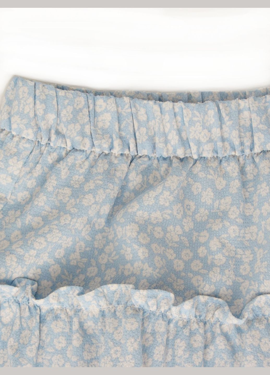 Голубая повседневный цветочной расцветки юбка H&M