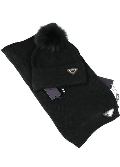 Комплект шапка шарф Prada No Brand (308249308)