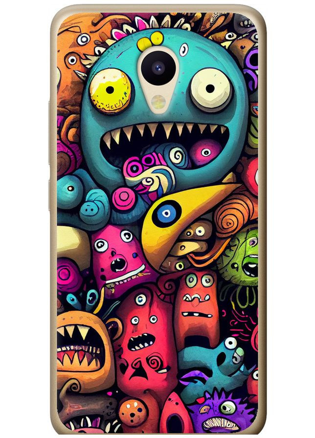 Силіконовий чохол 'Смішні монстри' для Endorphone Meizu M5 (302393281)